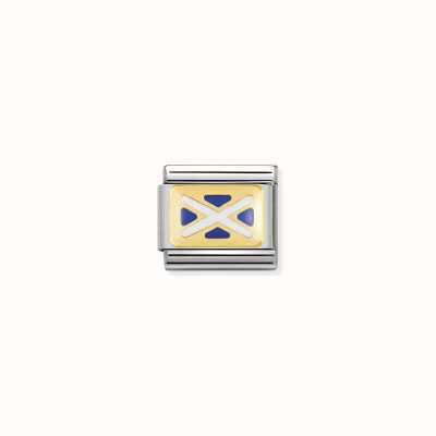 Nomination COMPOSABLE Classic EUROPE FLAG In Stainless Steel With Enamel And 18k Gold SCOTLAND 030234/07