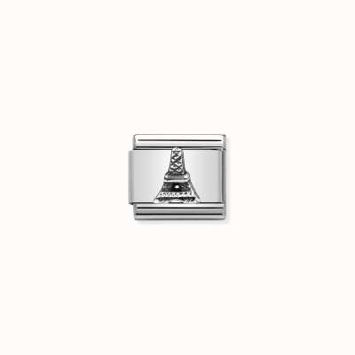 Nomination Composable Classic MONUMENTS RELIEF Steel And Silver 925 Eiffel Tower 330105/32