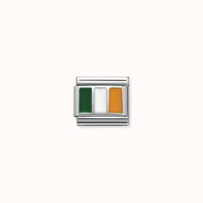 Nomination Composable Classic FLAGS In St.steel Enam.sterling Silver Ireland 330207/06