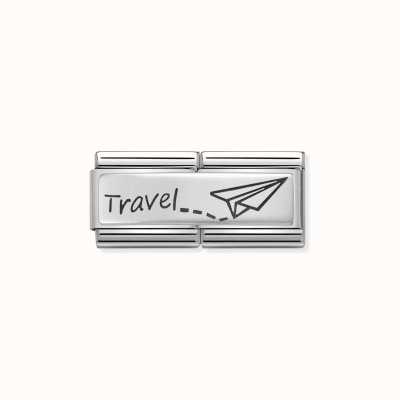Nomination Composable Classic DOUBLE ENGRAVED Steel And Silver 925 CUSTOM Travel 330710/09