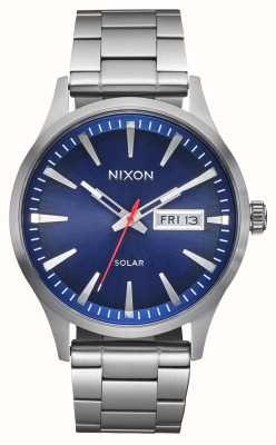 Nixon Sentry Solar Stainless Steel Navy Sunray/Silver A1346-5091-00