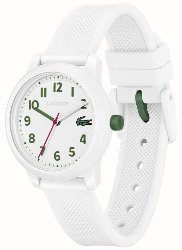 White lacoste sale watch women's