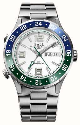 Ball Watch Company Roadmaster Marine GMT Blue/Green Bezel White Dial DG3030B-S9CJ-WH