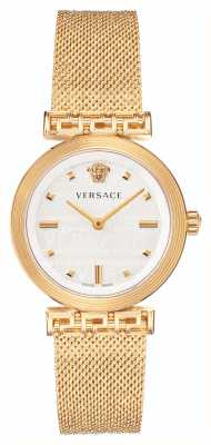Versace MEANDER (34mm) White Dial / Gold PVD Stainless Steel Mesh VELW00820