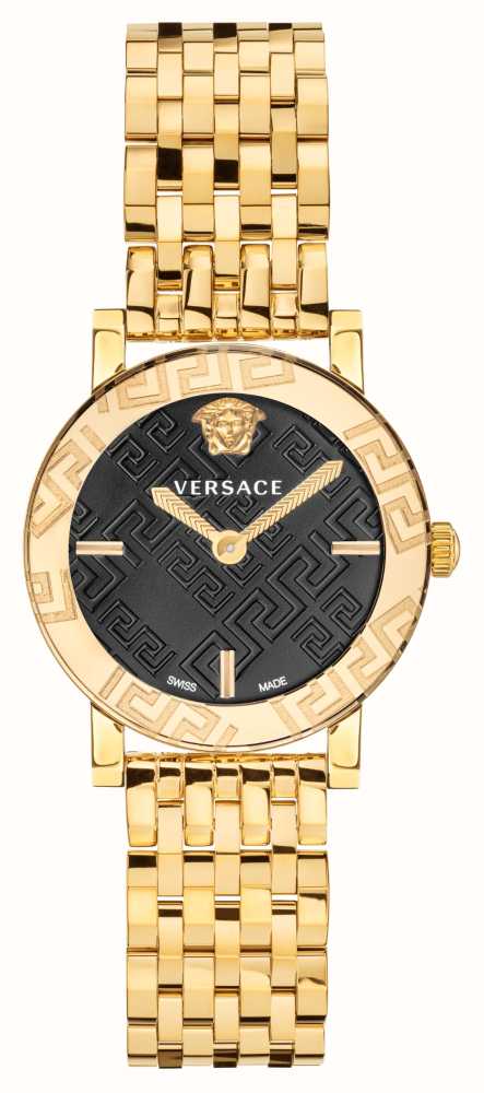 Versace Greca Black Dial Ladies Watch