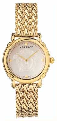 Versace SAFETY PIN (34mm) Ivory Dial / Gold PVD Stainless Steel VEPN00520
