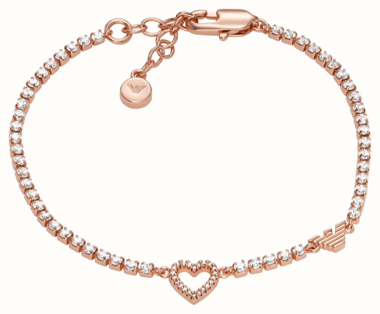 Emporio Armani Women's Bracelet | Rose Gold-Tone | Crystal Set