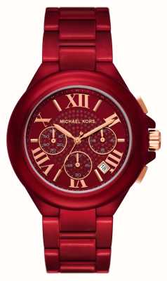 Michael Kors Camille | Red Chronograph Dial | Red Stainless Steel Bracelet MK7304