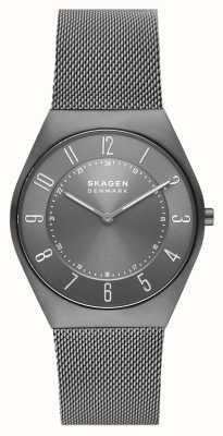 Skagen Men's Grenen Solar Grey Dial Steel Mesh Bracelet SKW6836