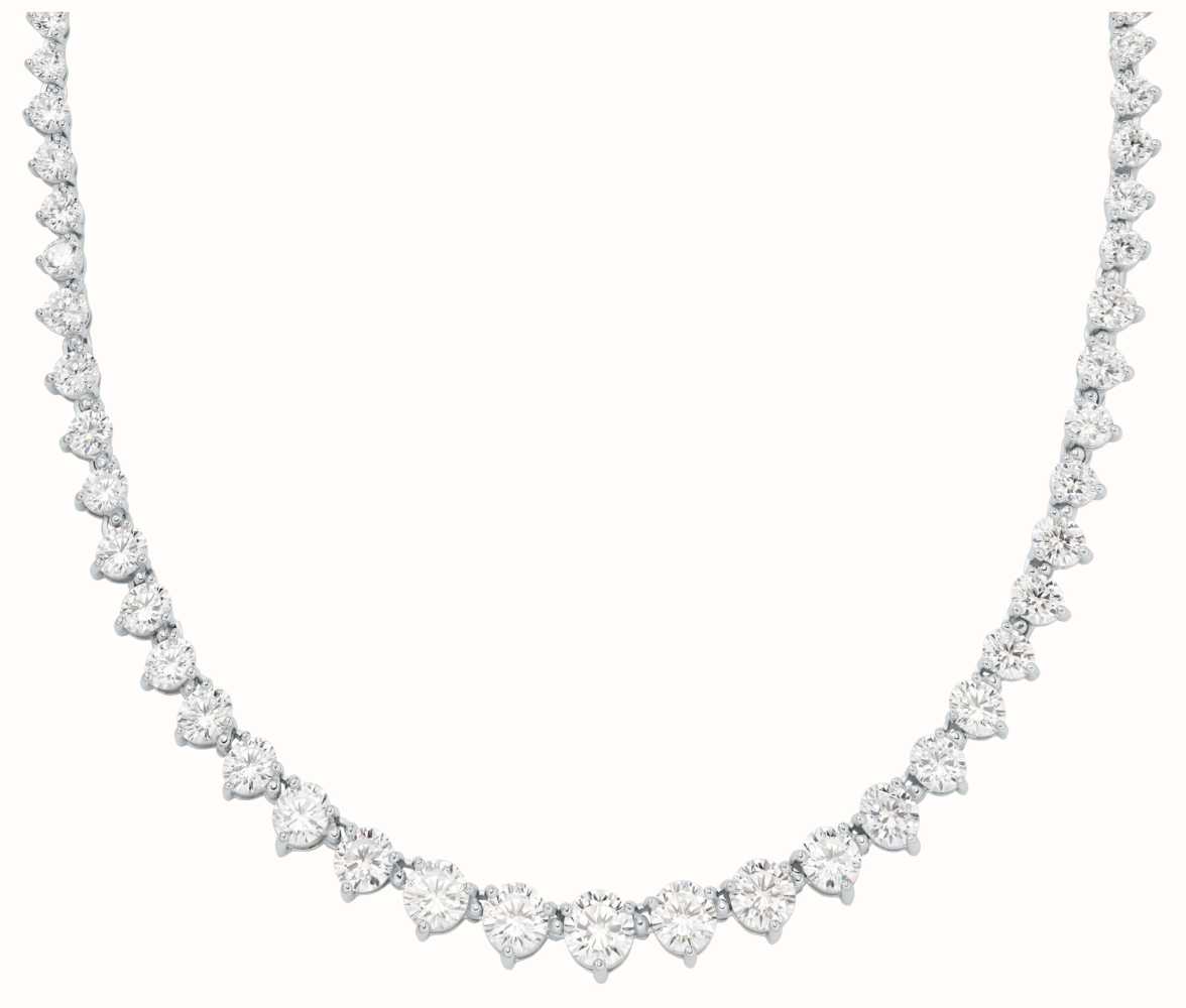 Michael Kors Tennis Necklace | Sterling Silver | Crystal Set