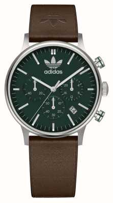 Adidas CODE ONE CHRONO | Green Dial | Brown Eco-Leather Strap AOSY22531