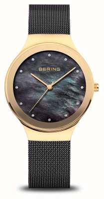 Bering Classic | Black Mother Of Pearl Dial | Black PVD Mesh Bracelet 12934-132