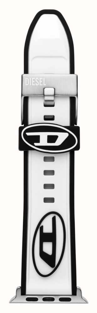 Diesel Apple Watch Strap (42/44/45mm) White & Black Silicone