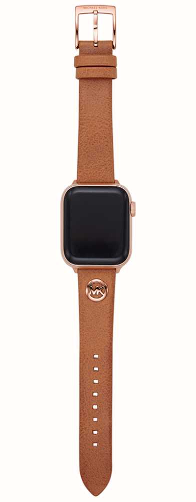 Michael Kors Apple Watch Strap (38/40/41mm) Brown Smooth Leather