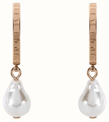 Radley Jewellery Provence Street | Rose Gold Tone | Pearl Drop Hoop Earrings RYJ1284S