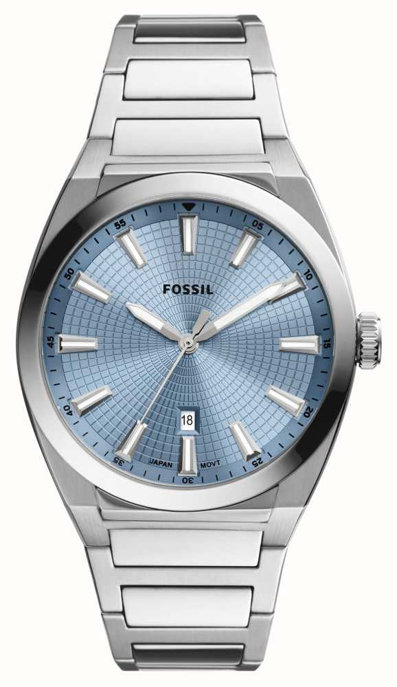 Men's fossil watch blue on sale face