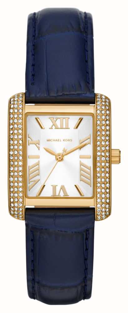 Michael Kors Women's Emery | White Dial | Blue Leather Strap