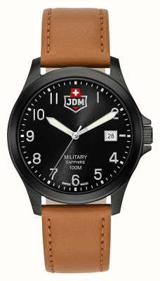 JDM Military Alpha I (40mm) Black Dial / Brown Leather JDM-WG001-04