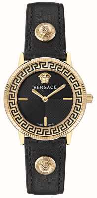 Versace V-TRIBUTE (36mm) Black Dial / Black Leather VE2P00222