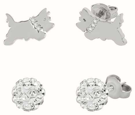 Radley Jewellery Set of 2 Pairs of Stud Earrings | Sterling Silver | Crystal Set RYJ1313S