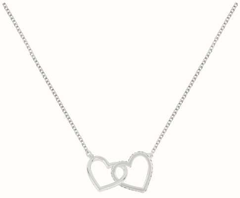 Radley Jewellery Interlinking Hearts Pendant Necklace | Sterling Silver | Crystal Set RYJ2407S