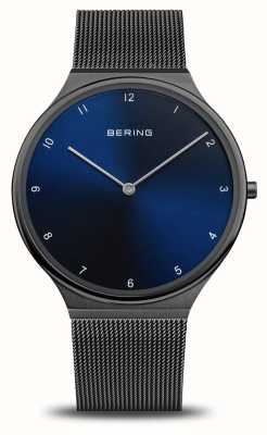 Bering Ultra Slim Blue Dial / Black Stainless Steel Mesh Bracelet 18440-227