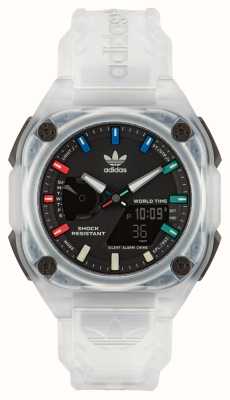 Adidas CITY TECH ONE Black Dial Translucent Resin Strap AOST23057