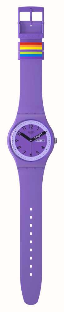 Purple hot sale swatch watch