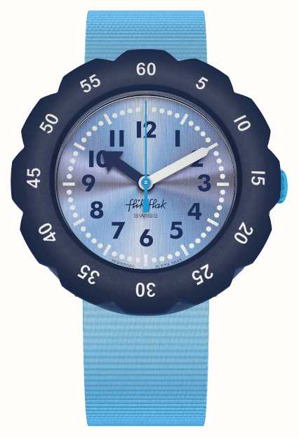 Flik Flak SHADES OF BLUE Dial Blue Fabric Strap FPSP060 First