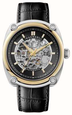 Ingersoll The Michigan Automatic (45mm) Black Skeleton Dial / Black Leather Strap I13301