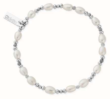 ChloBo Sparkle Pearl Bracelet - 925 Sterling Silver SBSPFB
