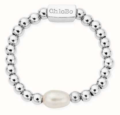 ChloBo Mini Pearl Ring Size Medium Sterling Silver SR2RP