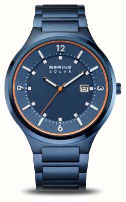 Bering Solar Men's (42mm) Blue Dial / Blue Stainless Steel Bracelet 14442-797