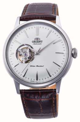 Orient Bambino Open-Heart Mechanical (40.5mm) White Dial / Brown Leather RA-AG0002S10B