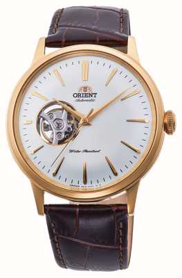 Orient Bambino Open-Heart Mechanical (40.5mm) White Dial / Brown Leather RA-AG0003S10B