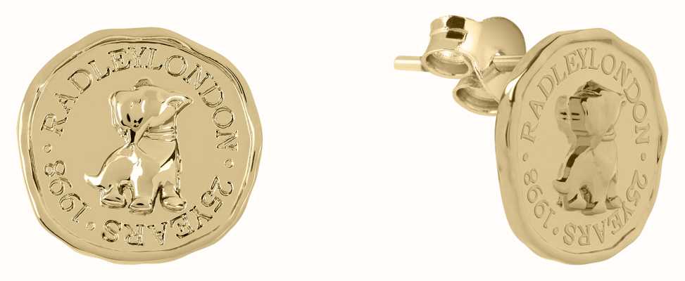 Radley Jewellery Signature Penny Gold Plated Stud Earrings RYJ1378S