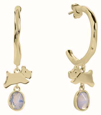 Radley Jewellery Sloane Street Gold Plated Moonstone Hoop Stud Earrings RYJ1382S