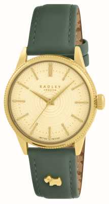 Radley Lewis Lane (35mm) Champagne Dial / Green Leather Strap RY21652
