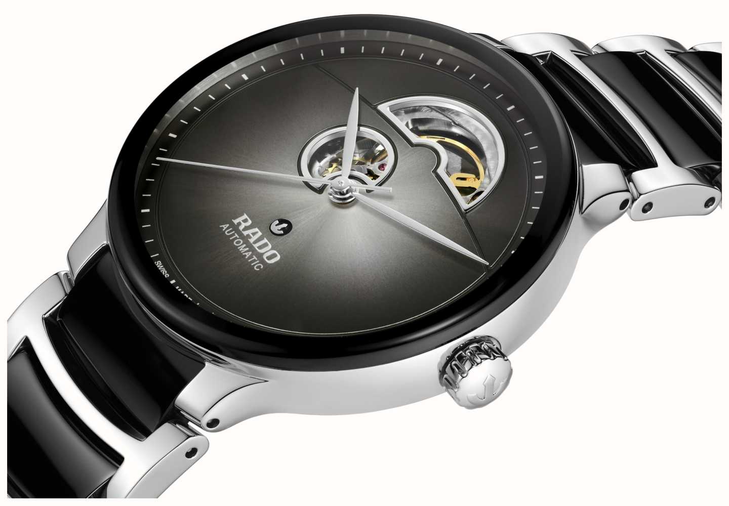 Rado centrix automatic on sale open heart black