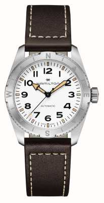 Hamilton Khaki Field Expedition Automatic (37mm) White Dial / Brown Leather Strap H70225510