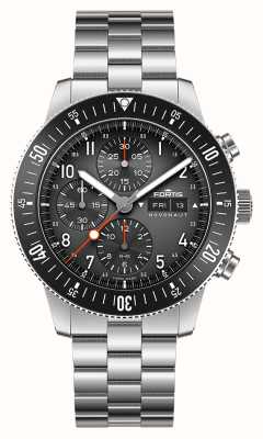 FORTIS Novonaut N-42 Stratosphere-Tested Manufacture Chronograph (42mm) Legacy Edition On Block Bracelet F2040008