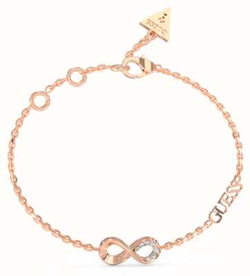 Guess Women's Endless Dream Rose Gold Plated Infinity Bracelet UBB03270RGL