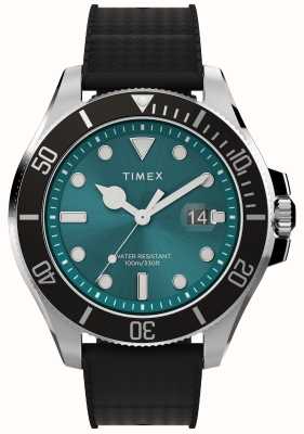 Timex Harborside Coast (43mm) Green Dial / Black Silicone Strap TW2V91700