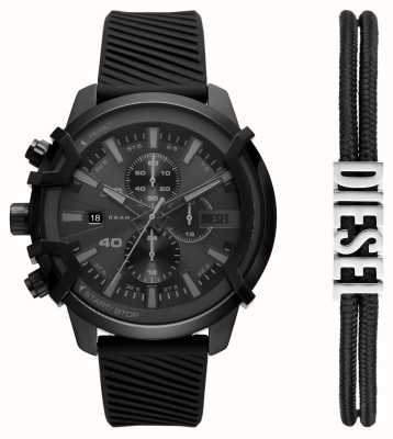 Dial | Sideshow First Diesel SGP Silicone Black Class | - Chronograph Black DZ7474 Watches™ Strap