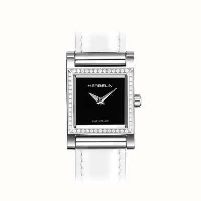 Herbelin Antarès Watch Case - Black Dial / Stainless Steel Crystal Set - Case Only H17144AP52Y04