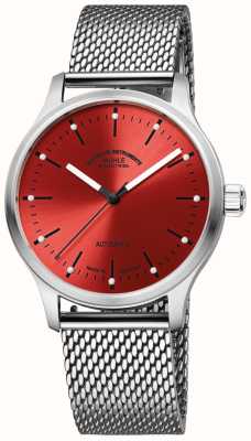 Muhle Glashutte Panova Red Automatic (40mm) Red Sunray Dial / Stainless Steel Milanaise Bracelet M1-40-78-MB