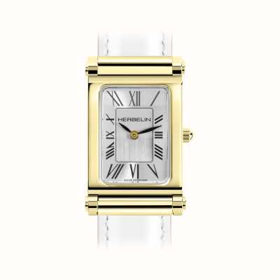 Herbelin Antarès Watch Case - Silver Dial / Gold PVD Steel - Case Only H17048P01