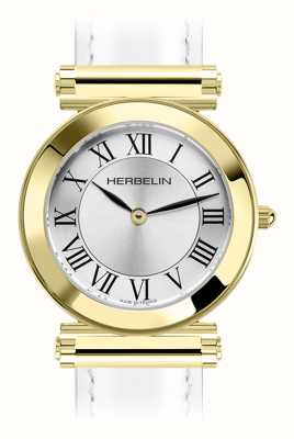 Herbelin Antarès Watch Case - Silver Dial / Gold PVD Stainless Steel - Case Only H17443P01