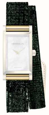 Herbelin Antarès Replacement Watch Strap - Green Glitter Leather / Double Wrap Strap Only BRAC17048P185