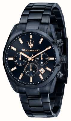 Maserati Men's Attrazione (43mm) Blue Chronograph Dial / Blue Stainless Steel Bracelet R8873626003